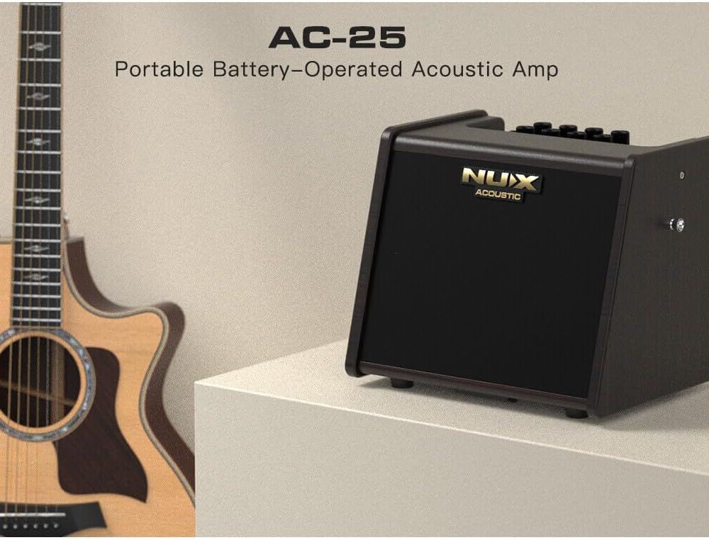 NuX AC 25 Portable Battery Operated Acoustic Amplifier Heirlooms nux-ac-25-portable-battery-operated-acoustic-amplifier-heirlooms