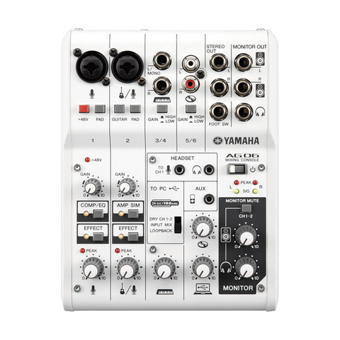 Yamaha AG06 6-channel Mixer and USB Audio Interface