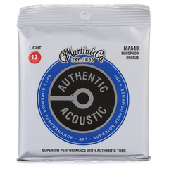 Martin MA540 SP Phosphor Bronze Authentic Acoustic Guitar Strings Light 12-54