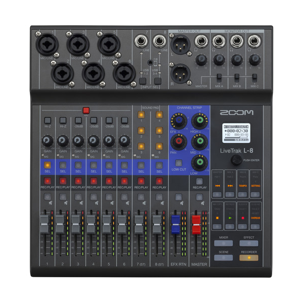 Zoom LiveTrak L-8 Portable 8-Channel Digital Mixer and Multitrack Zoom LiveTrak L-8 Portable 8-Channel Digital Mixer and Multitrack